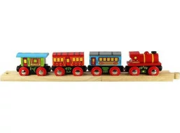 Bigjigs Rail Osobný vlak + 2 koľaje