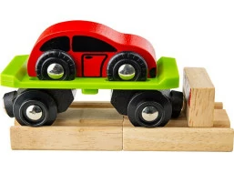 Bigjigs Rail Vagon s autom + 2 koľaje