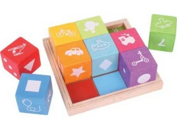 Bigjigs Baby Drevené kocky s obrázkami