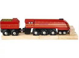 Bigjigs Rail replika lokomotívy Duchess of Hamilton + 3 koľaje