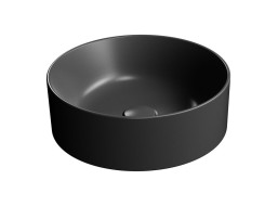 GSI KUBE X keramické umývadlo na dosku, priemer 40cm, čierna mat 942626