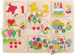 Bigjigs Toys Obrázkové počítacie puzzle