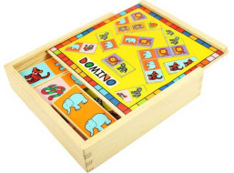 Bigjigs Toys Drevené domino so zvieratkami