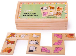 Bigjigs Toys Drevené domino farma