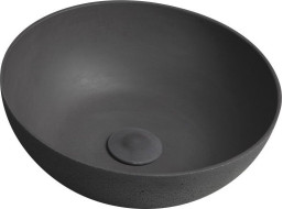 Sapho FORMIGO betónové umývadlo na dosku, Ø 39cm, antracit FG316