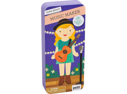 Petitcollage Magnetické puzzle Muzikantka - poškodená kovová krabička
