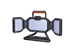 Solight LED reflektor 50W, prenosný, nabíjací, 5000lm, oranžovo-čierny