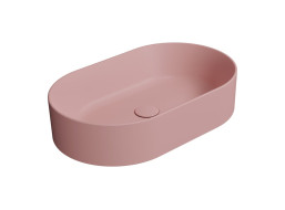 GSI KUBE X keramické umývadlo na dosku, 60x37cm, oválne, blush mat 945824