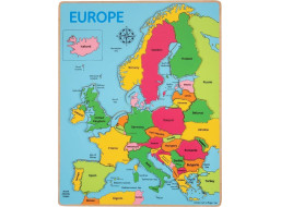 Bigjigs Toys Drevené puzzle mapa Európy 25dílků
