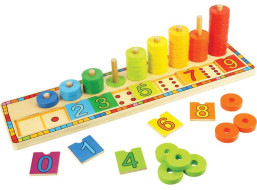 Bigjigs Toys Doska nasadzovania s číslami