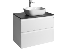 Aqualine ALTAIR skrinka s doskou 78, 5 cm, biela/antracit bridlice AI280-03