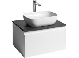 Aqualine ALTAIR skrinka s doskou 62, 5 cm, biela/antracit bridlice AI267-03