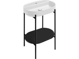 Sapho PUNO podstavec s umývadlom 600x860x396mm, čierna SKA590-2-01