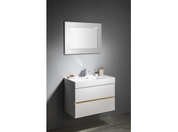 Sapho Kúpeľňový set ODETTA 85, biela/zlato mat KSET-054