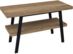 Sapho TWIGA umývadlový stolík 110x72x50 cm, čierna mat/dub Rover VC453-110-4