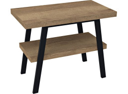 Sapho TWIGA umývadlový stolík 80x72x50 cm, čierna mat/dub Rover VC442-80-4