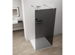 Polysan ESCA CHROME jednodielna sprchová zástena do priestoru, dymové sklo, 1400 mm ES1214-05