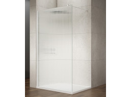 Gelco VARIO WHITE jednodielna sprchová zástena na inštaláciu k stene, sklo nordic, 1100 mm GX1511-07