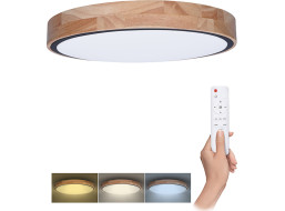 Solight LED osvetlenie s diaľkovým ovládačom Iron Oak, 48W, 3360lm, 40cm, zmena chromatickosti, stmievateľné