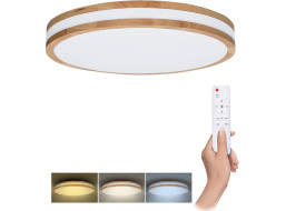 Solight LED osvetlenie s diaľkovým ovládačom Woody, 48W, 3360lm, 38cm, zmena chromatičnosti, stmievateľné