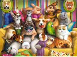 CASTORLAND Puzzle Hraví maznáčikovia 70 dielikov