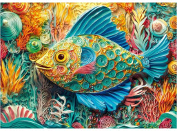 CHERRY PAZZI Puzzle Papierová ryba 1000 dielikov