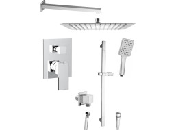 Sapho CUBEMIX podomietkový sprchový set s pákovou batériou, 2 výstupy, posuvný držiak sprchy, chróm CM042-02