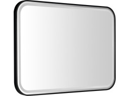 Sapho CETIS zrkadlo s LED osvetlením 100x70cm, čierna mat CT100