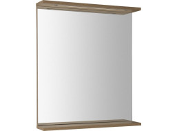 Aqualine KORIN STRIP zrkadlo s LED osvetlením 60x70x12cm, dub platín KO990S