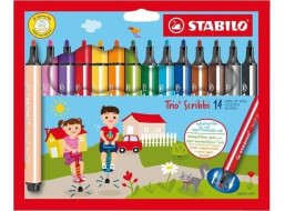 STABILO Trio Scribbi sada 14 fixiek