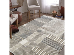 Kusový koberec MAGNE - pattern - béžový/sivý