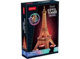 CUBICFUN Svietiace 3D puzzle Nočná edícia: Eiffelova veža 51 dielikov
