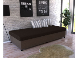 Čalúnená posteľ s úložným priestorom VELNO II - 200x90 cm - hnedá