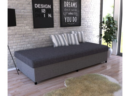 Čalúnená posteľ s úložným priestorom VELNO II - 200x90 cm - šedá