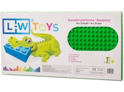LW Toys Podložka na stavanie JUNIOR 16x32 bodov zelená