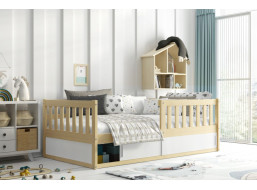 Detská posteľ s úložným priestorom SMART 160x80 cm - prírodná