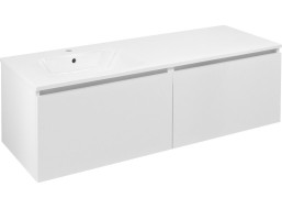 Sapho LOREA skrinka s umývadlom 141x46x51,5cm (70+70cm), ľavá, biela mat LE070-3131-L-04