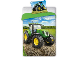 Bavlnené obliečky ZELENÝ TRAKTOR - zelené - 160x200 cm