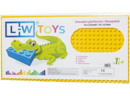 LW Toys Veľká podložka na stavanie - JUNIOR 16x32 bodov žltá