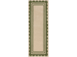 Ručne všívaný behúň Lois Scallop Green