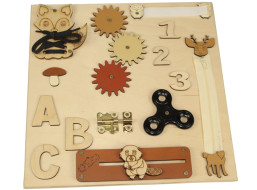 Interaktívna detská tabuľa JESENNÉ LES - 30x30 cm - prírodná