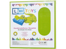 LW Toys Veľká podložka na stavanie 50x50 bodov limetková
