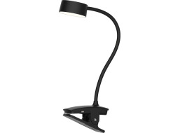 Solight LED stolná nabíjacia lampička, 2W, 210lm, 3CCT, čierna, clip