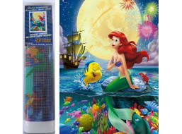 Norimpex Diamantové maľovanie Malá morská víla Ariel 30x40 cm
