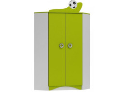 Šatníková skriňa FUTBAL - TYP B - zelená/biela