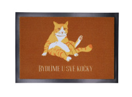 Rohožka Bývame u svojej mačky 40x60 cm