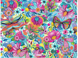 BLUEBIRD Puzzle Kvety a motýle 1000 dielikov