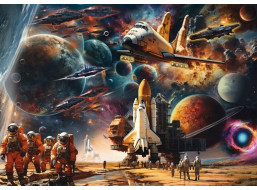 SCHMIDT Puzzle Pôvab vesmírneho cestovania: Cesty do vzdialených galaxií 1000 dielikov