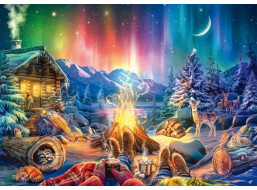 SCHMIDT Puzzle Romantika pri ohni a pod hviezdami 1000 dielikov