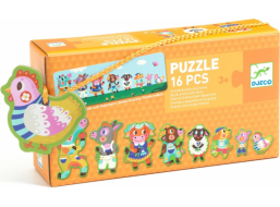 DJECO Puzzle Veľkí a malí na farme 16 dielikov